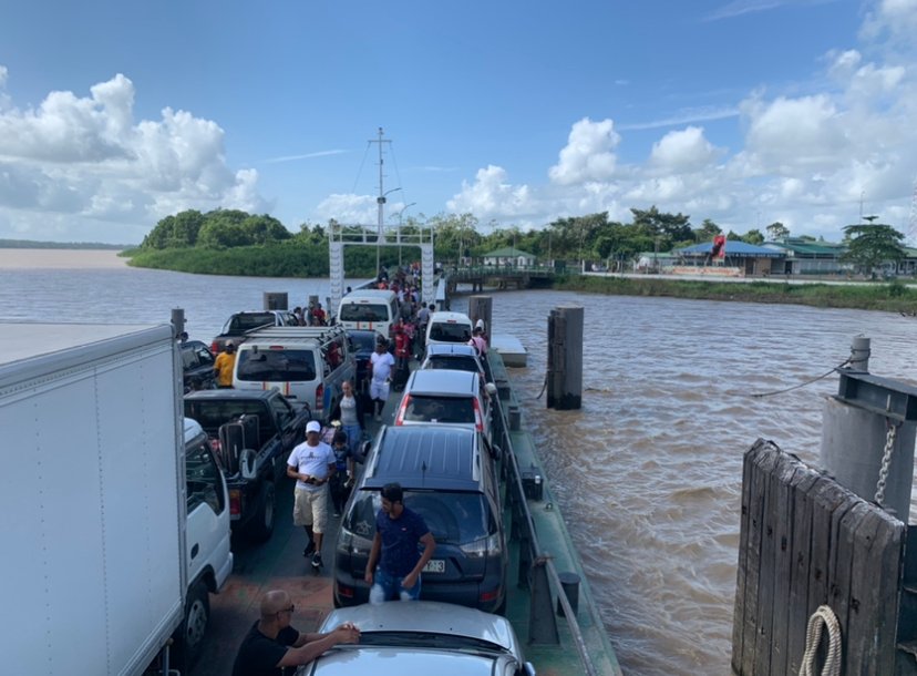 travel to Suriname from Guyana by ferry
