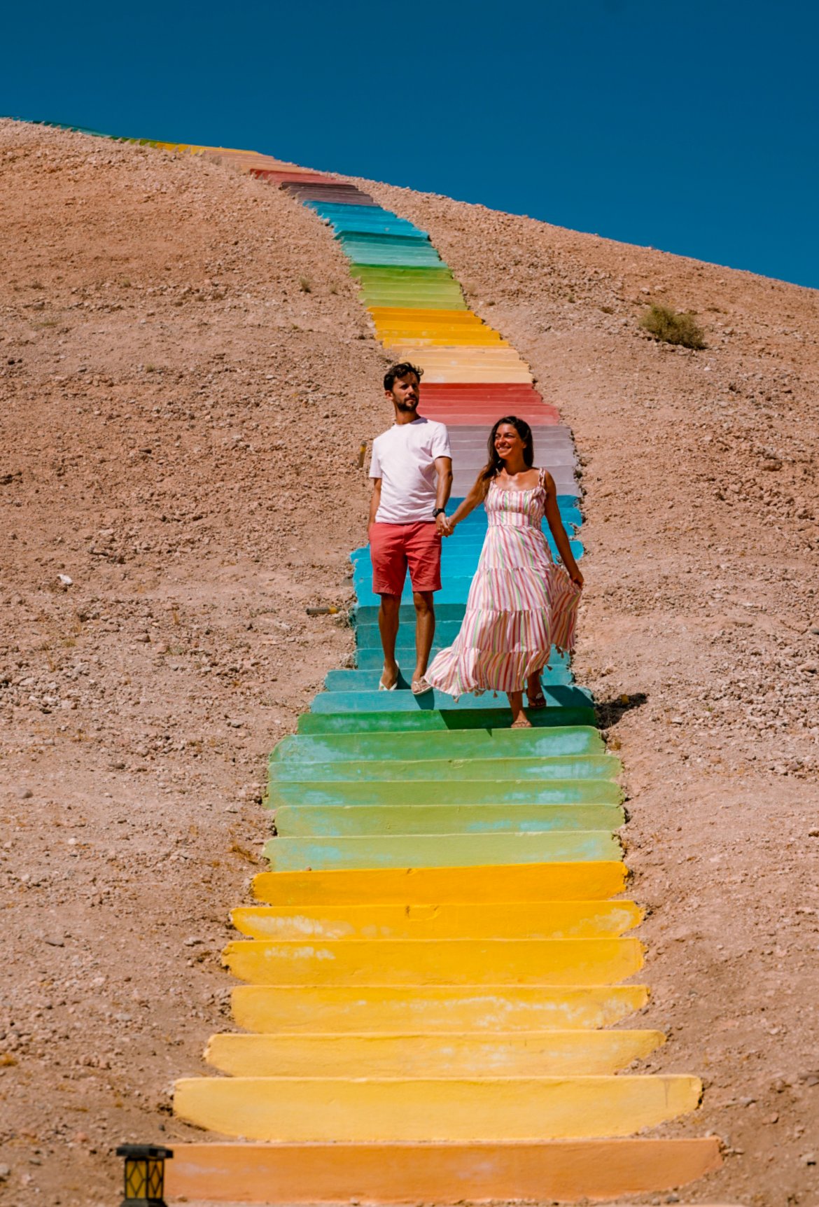 Agafay Desert rainbow stairs