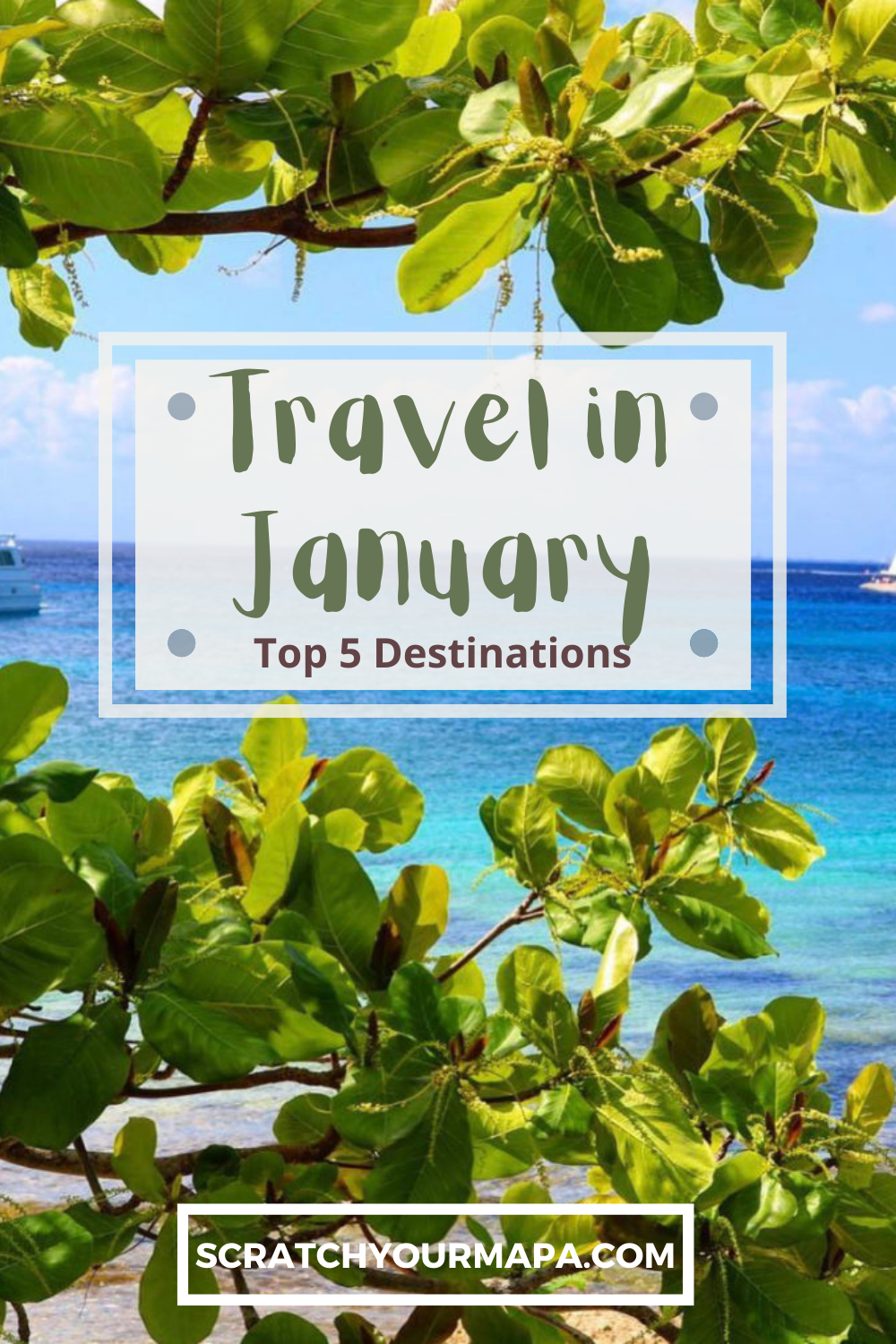 best places to travel in January Pin
