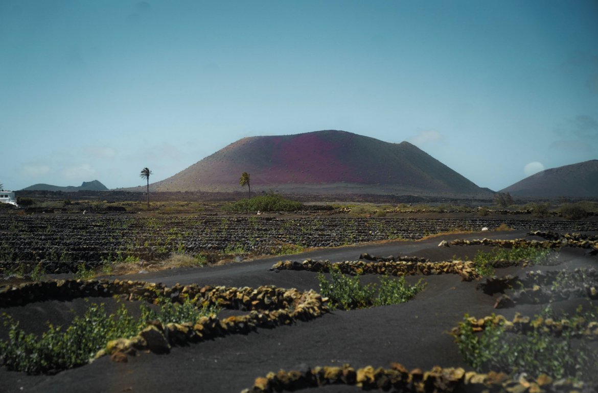 volcanos in Lanzarote in the Canary Islands