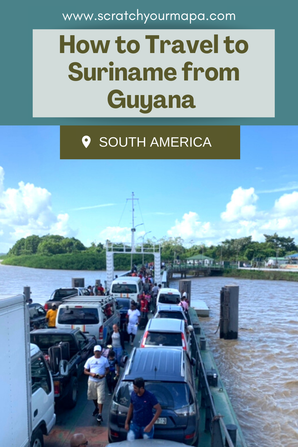 travel to Suriname from Guyana Pin