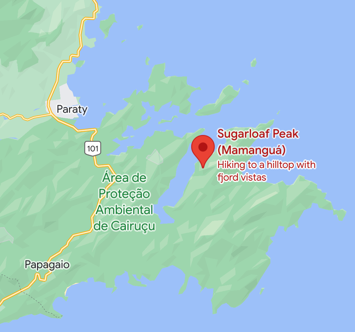 Where is Mamangua Sugarloaf Peak