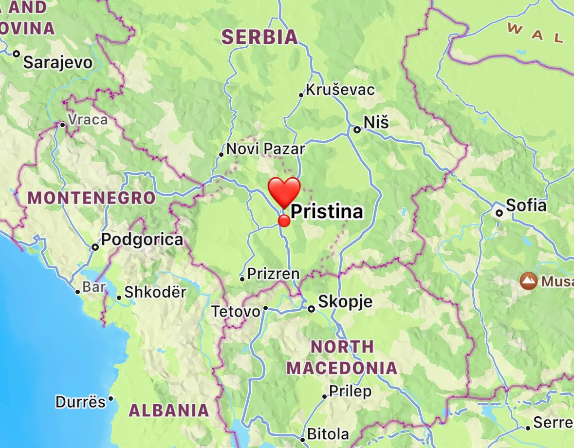 Where is Pristina in Kosovo