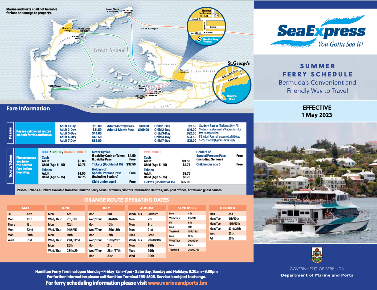 ferry info in Bermuda