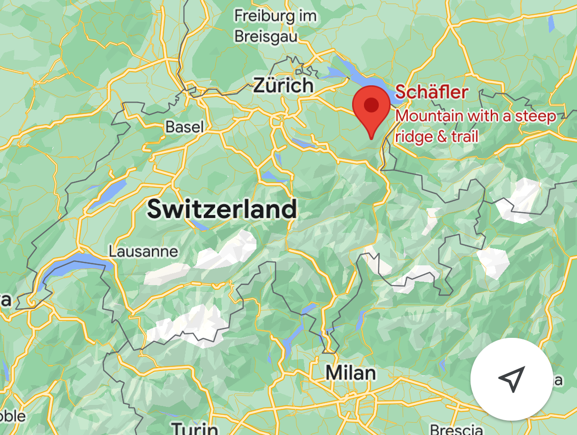 where is Schafler Ridge in Switzerland