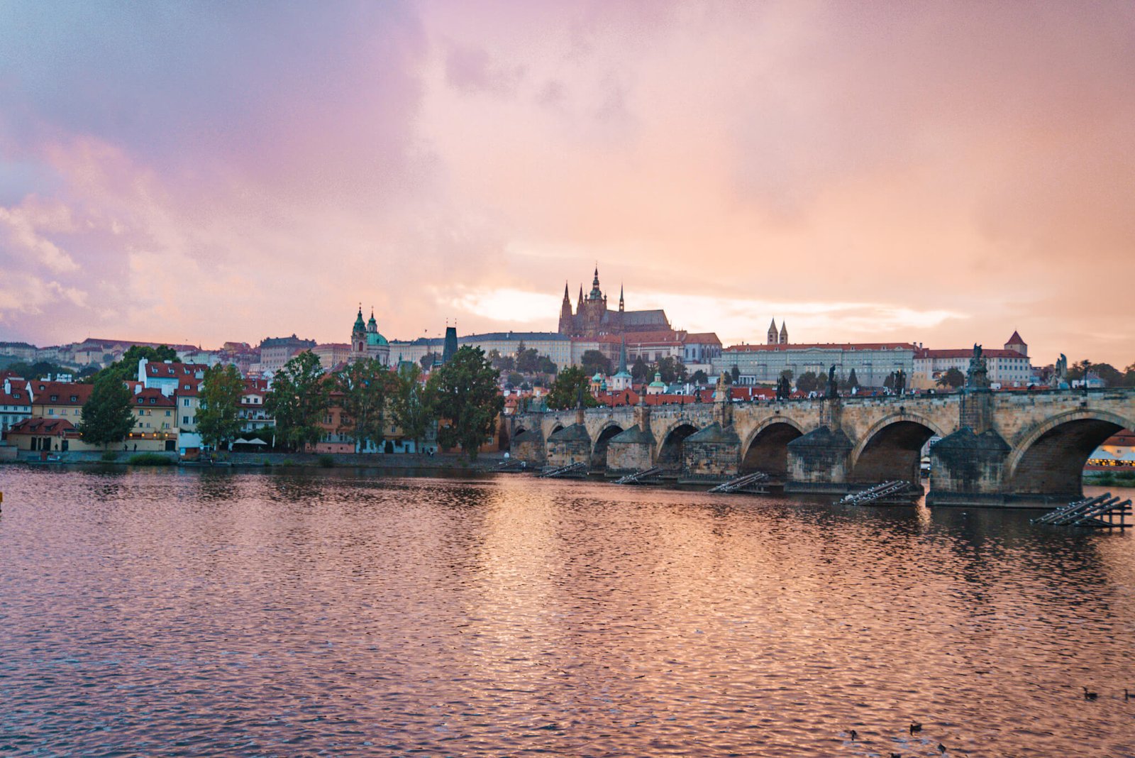sunset in Prague, what to do in Prague in 1 day