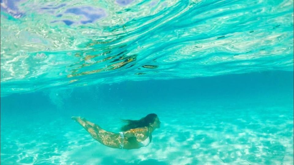 swimming in the Caribbean