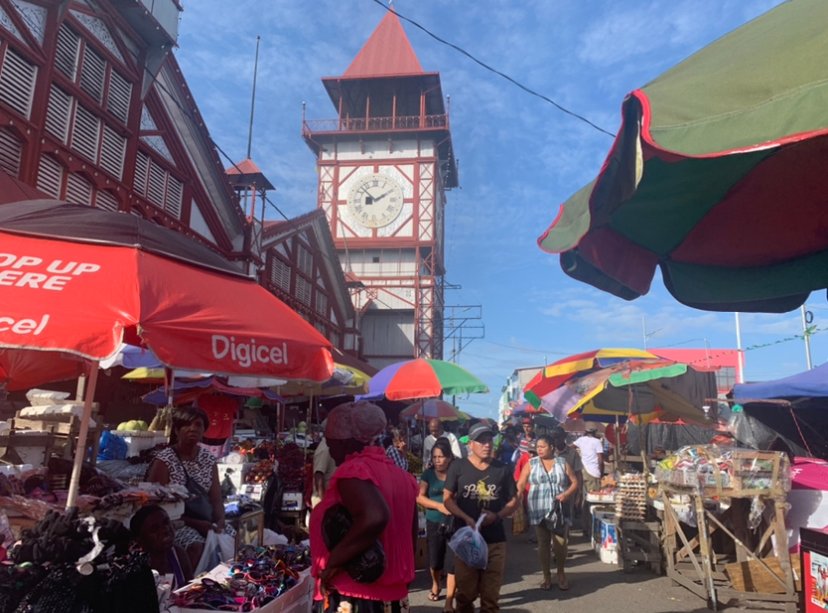 Market Georgetown, Guyana in South America