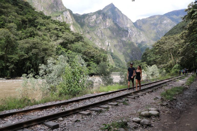 Walking from Hidroeléctrica to Machu Picchu