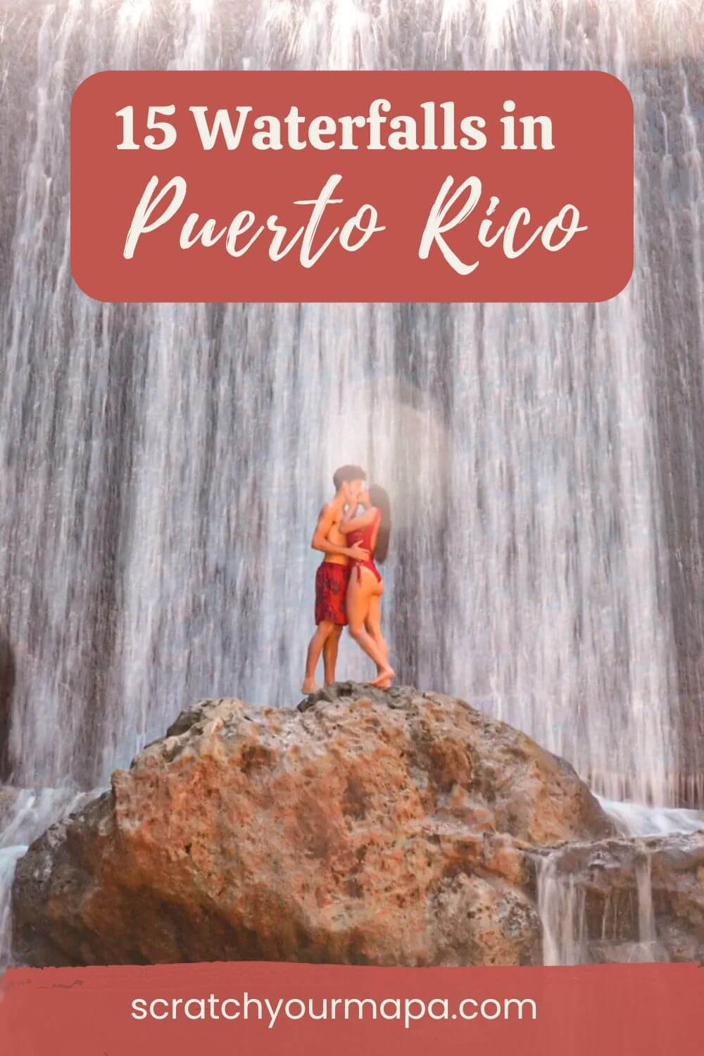 Waterfalls in Puerto Rico pin