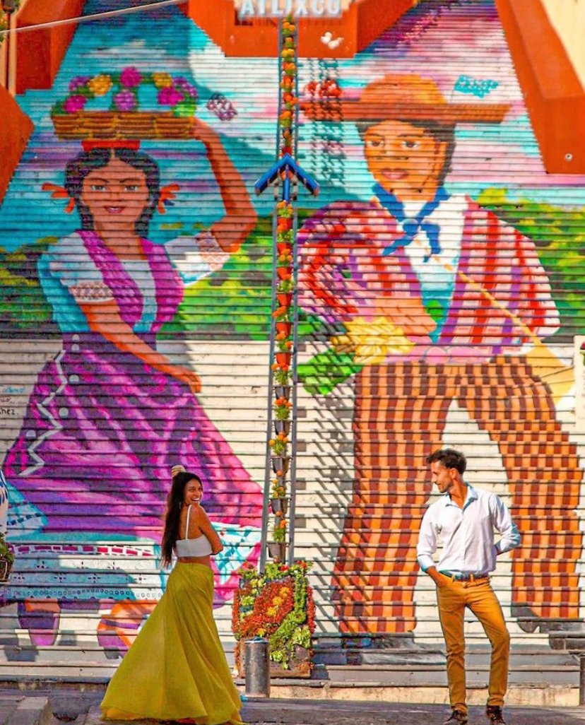 Colorful stairs Atlixco, best places to visit in Mexico
