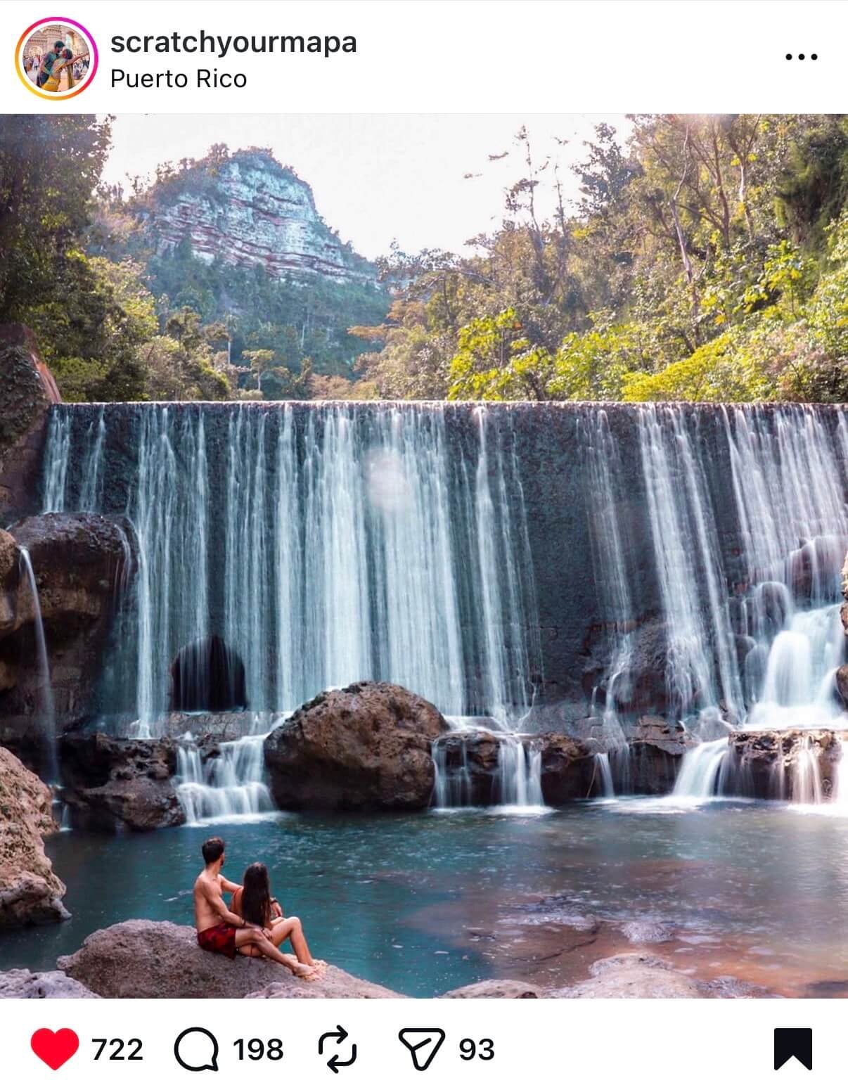 Arecibo waterfall Puerto Rico SYM Arecibo Waterfall - Scratch Your Mapa Instagram post