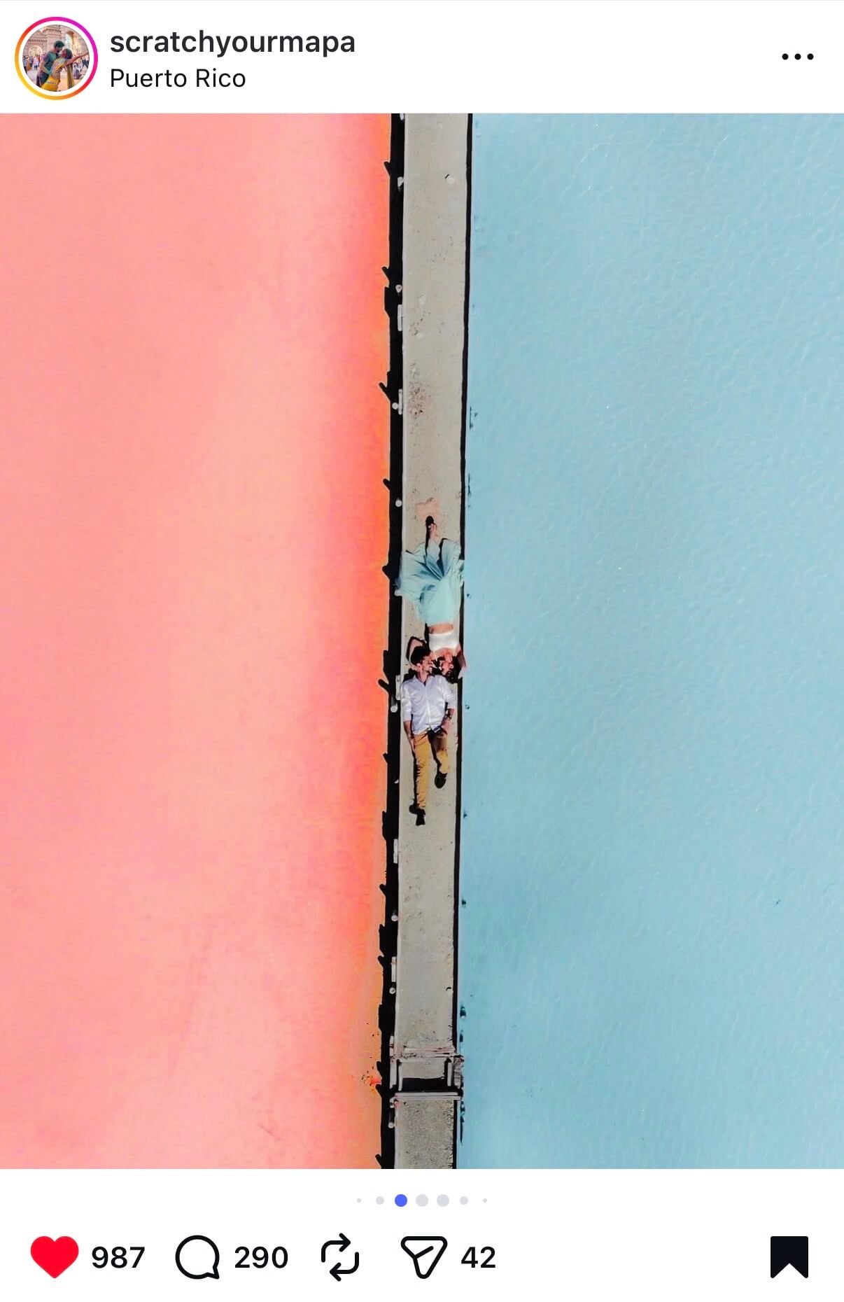 Salinas de Cabo Rojo, travel to Puerto Rico Instagram post by Scratchyourmapa in Cabo Rojo, Puerto Rico