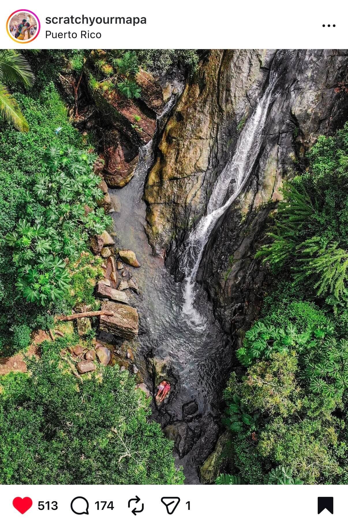 Las Paylas natural waterslide in Puerto Rico