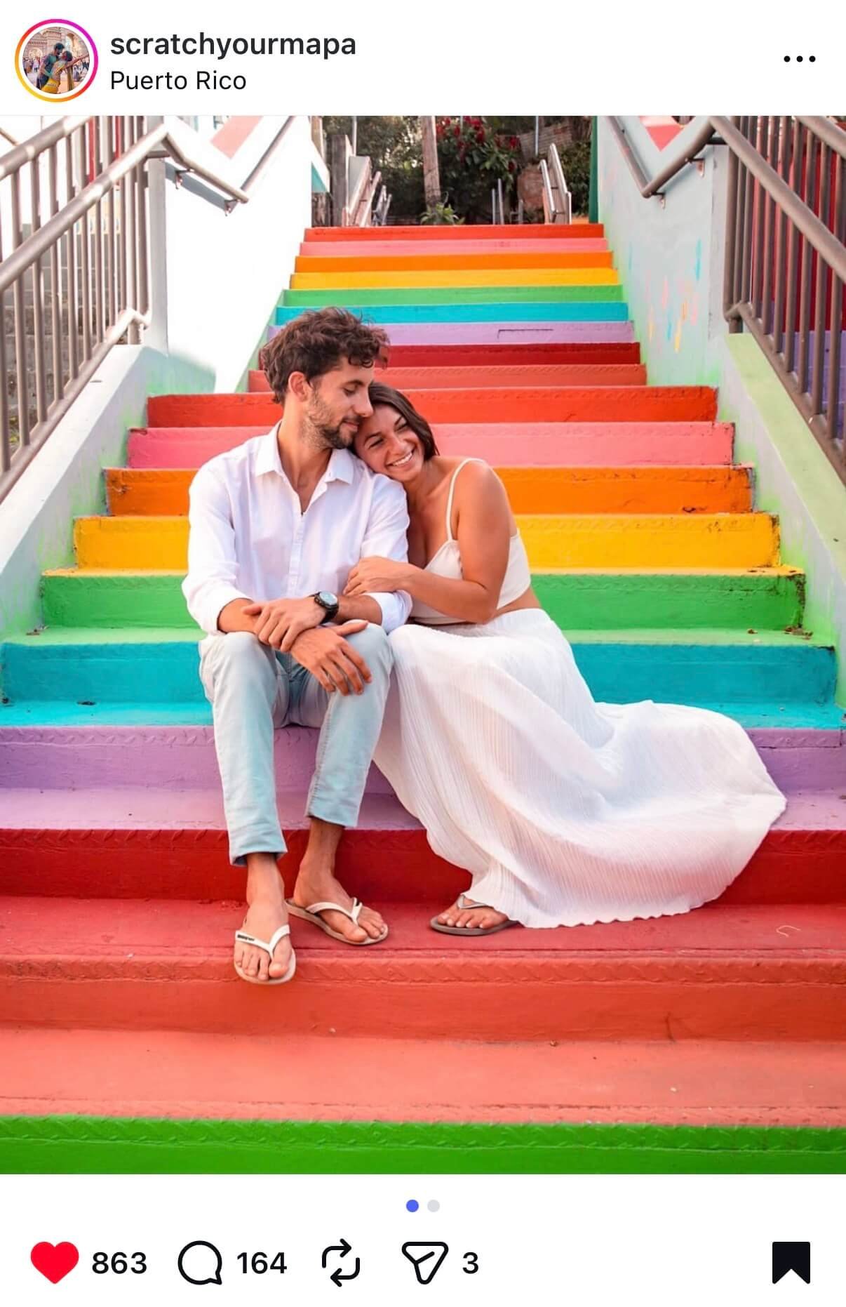 Utuado Colorful Stairs Rainbow stairs in Utuado - most colorful places in Puerto Rico
