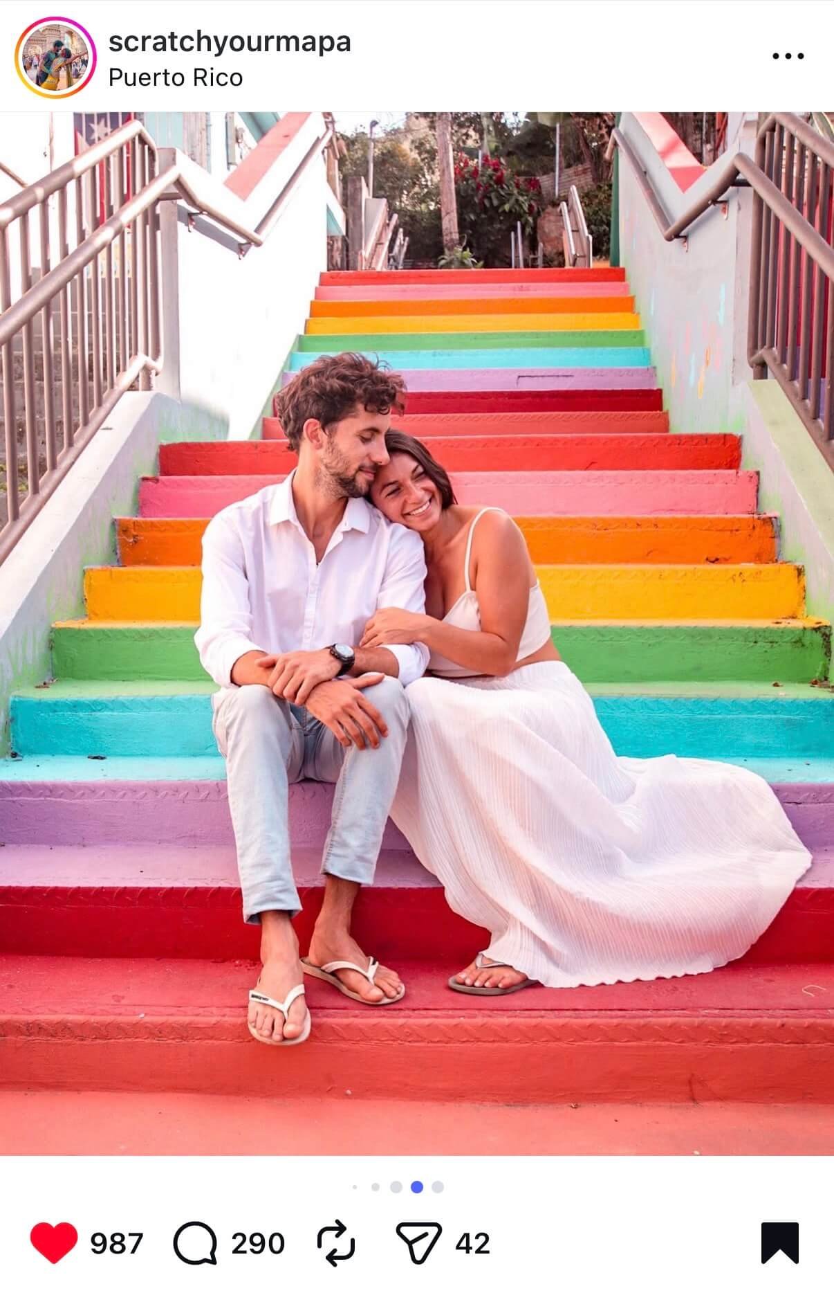 Utuado Colorful Stairs rainbow stairs in Utuado - Instagrammable places in Puerto Rico
