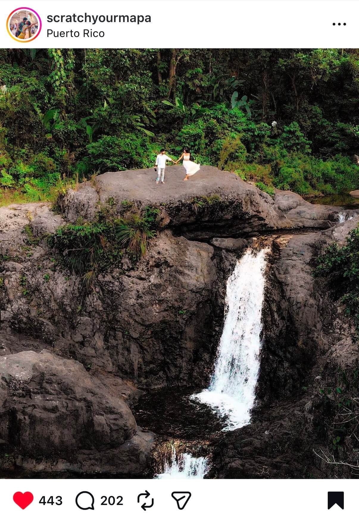 Charco el Atuad waterfalls in Puerto Rico