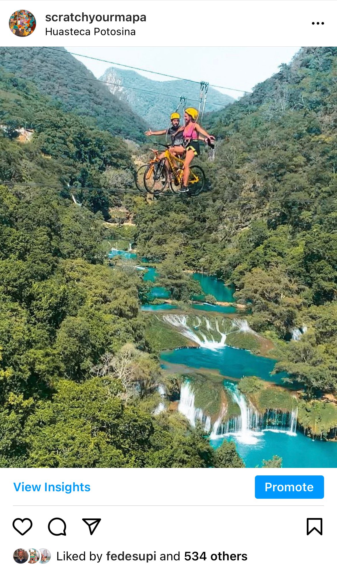 Biking over waterfalls, experiences in Mexico