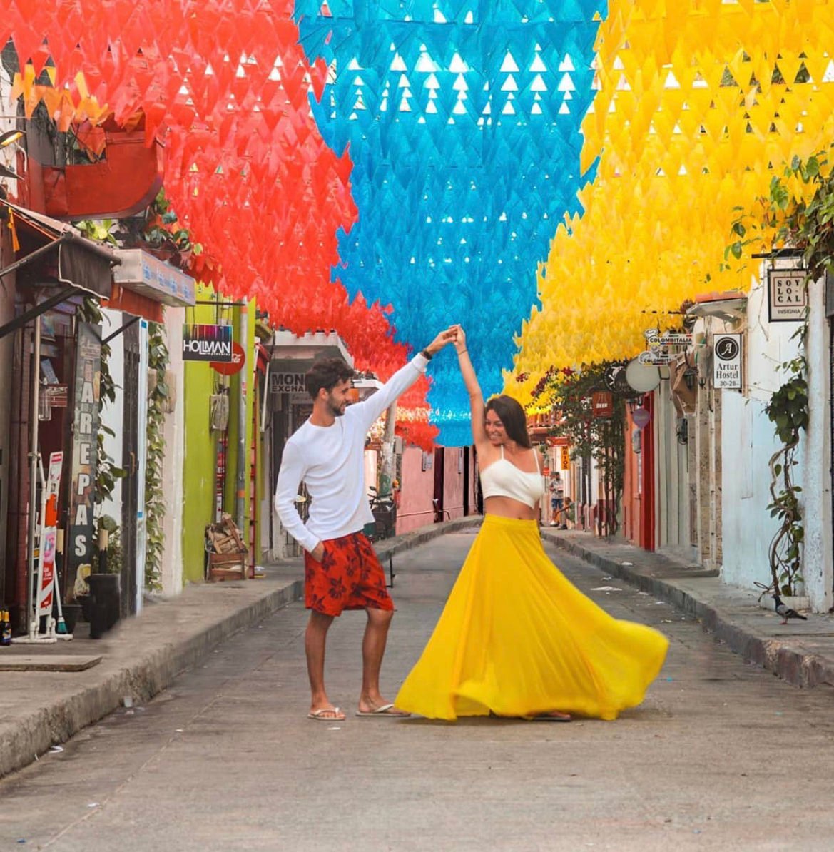 Getsemani flag street, what to do in Cartagena, Colombia
