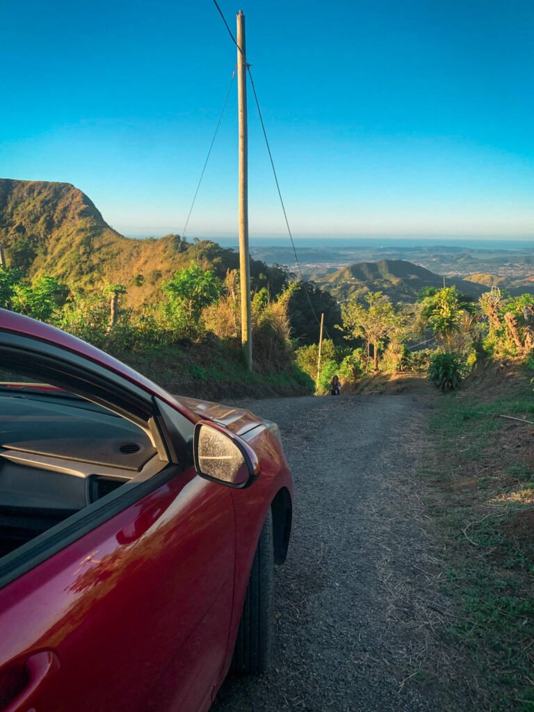 driving to Cerro el Rodadero hike in Puerto Rico