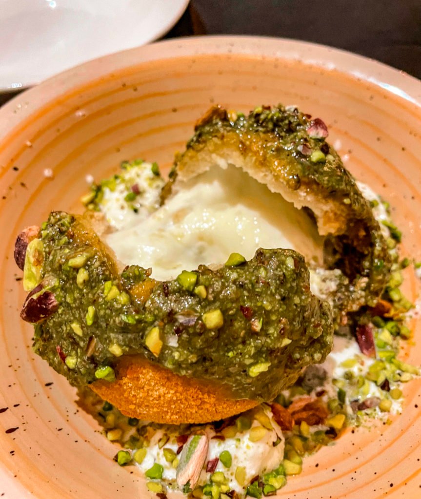 fried burrata Pistachio restaurant in Rome