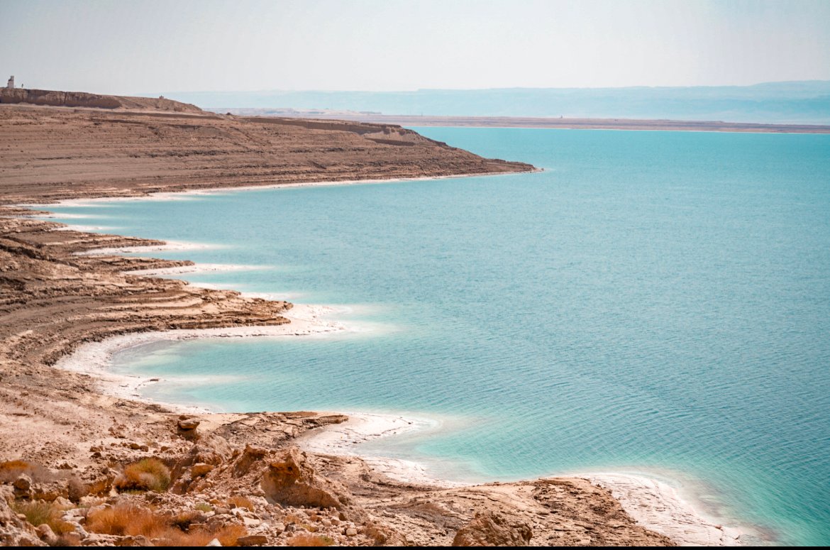 Salt Shores of The Dead Sea in Jordan 
