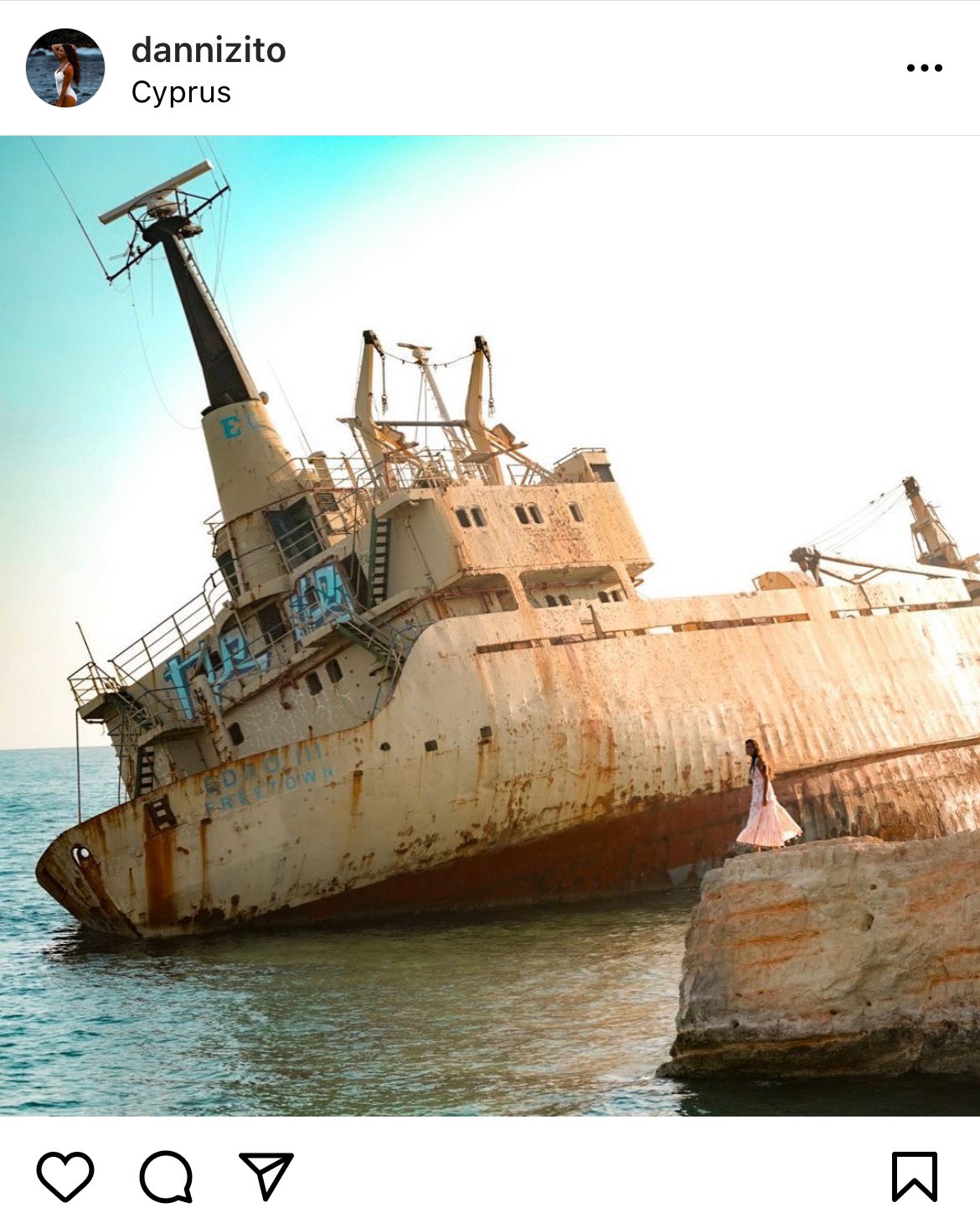 Shipwreck Edro iii in Cyprus