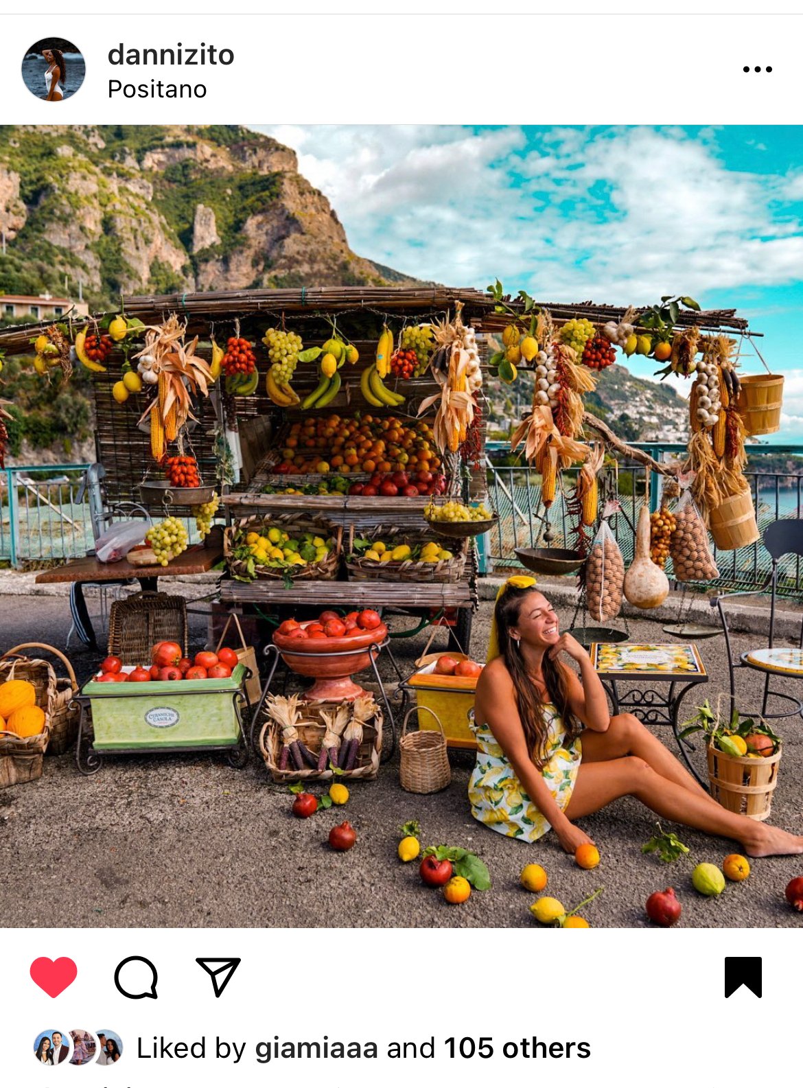 fruit stand in Positano, things to do in the Amalfi Coast