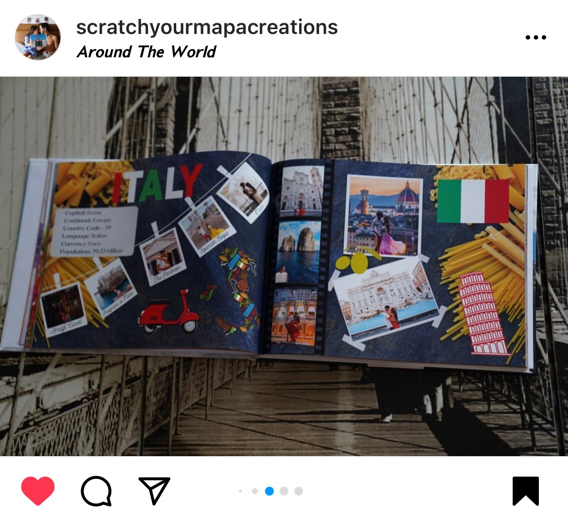 Photo Book by Scratch Your Mapa, unique Valentine's Day gift