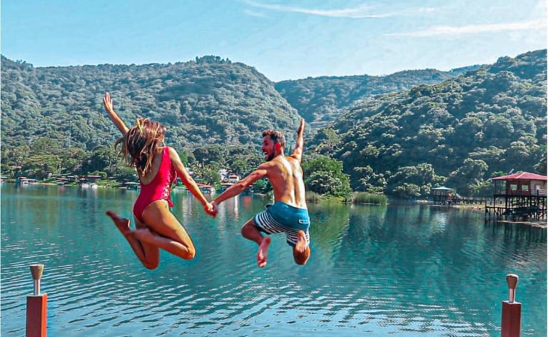 Lake Coatepeque in Santa Ana, El Salvador