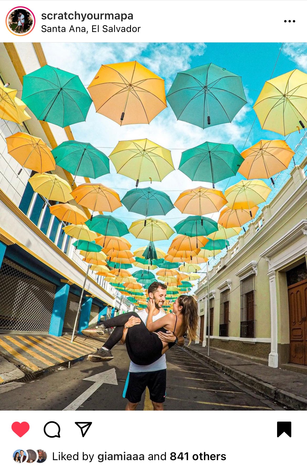 colorful umbrellas Santa Ana, El Salvador