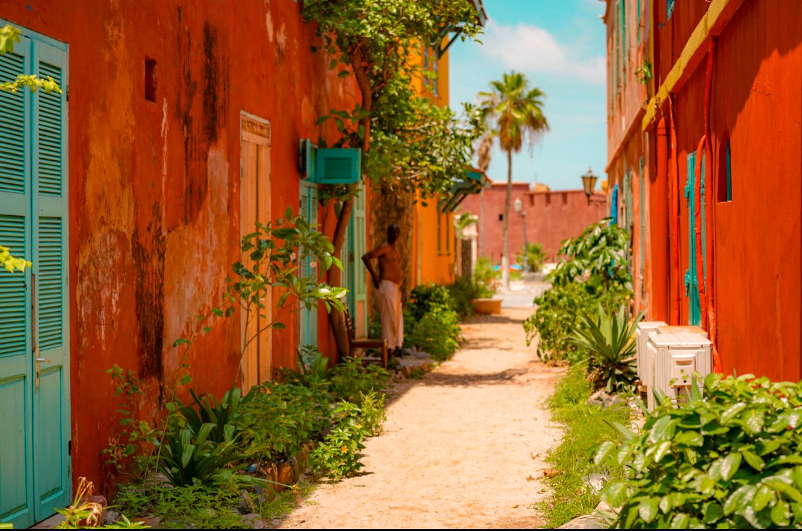 colorful streets of Goree Island