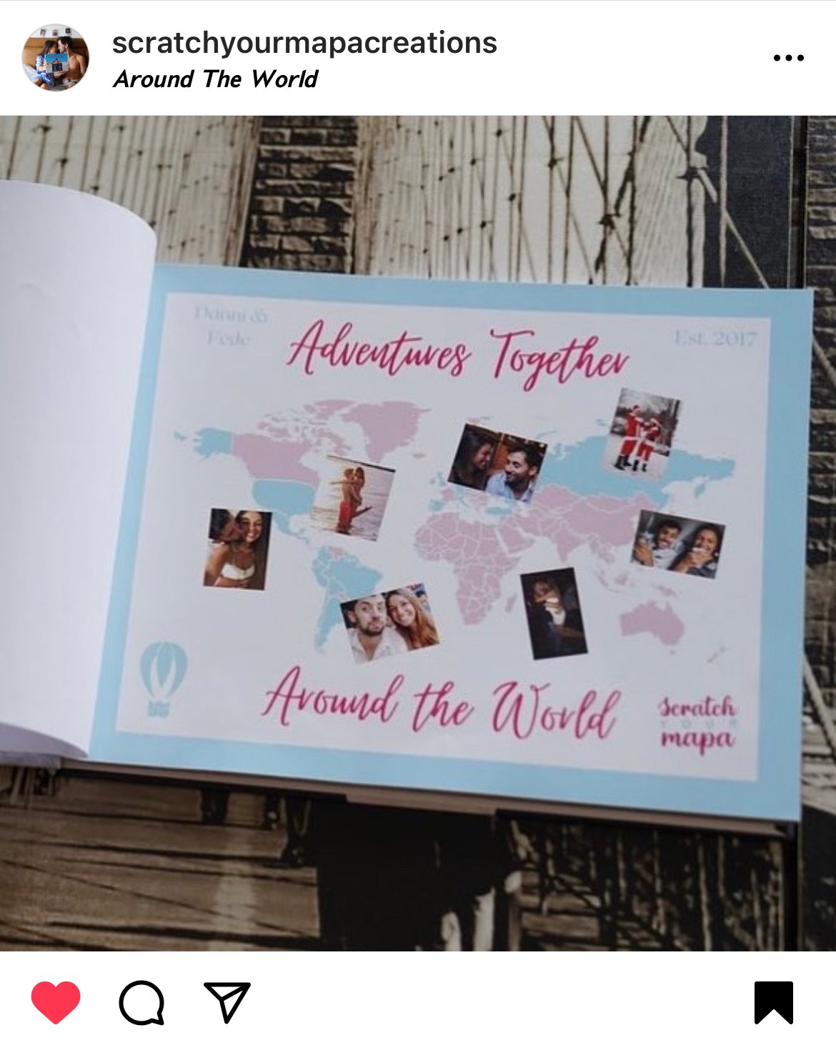front page country travel photo book, unique Valentine's Day gift