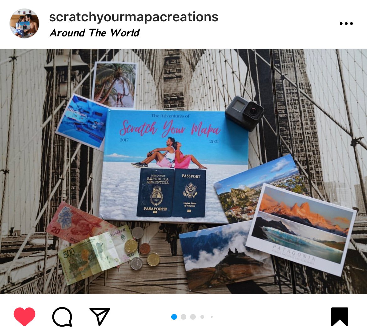 Unique Gift for travelers: Photo Book by Scratch Your Mapa