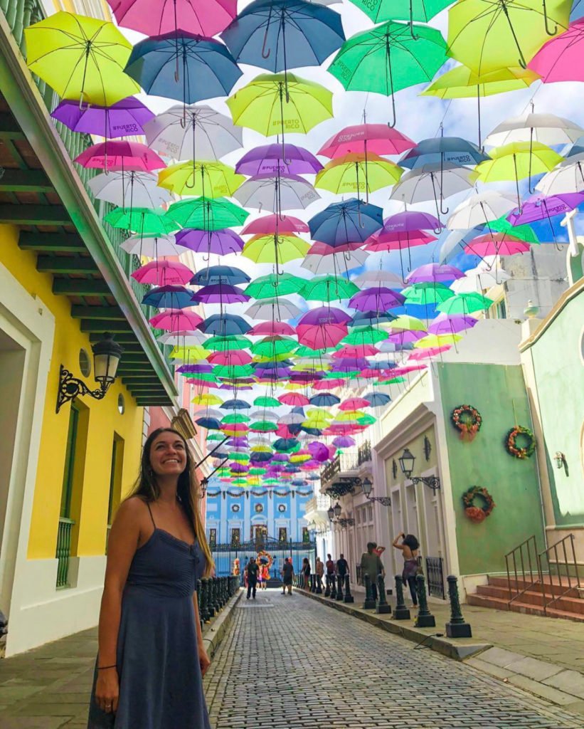 umbrella street in San Juan - things to do in San Juan, Puerto Rico