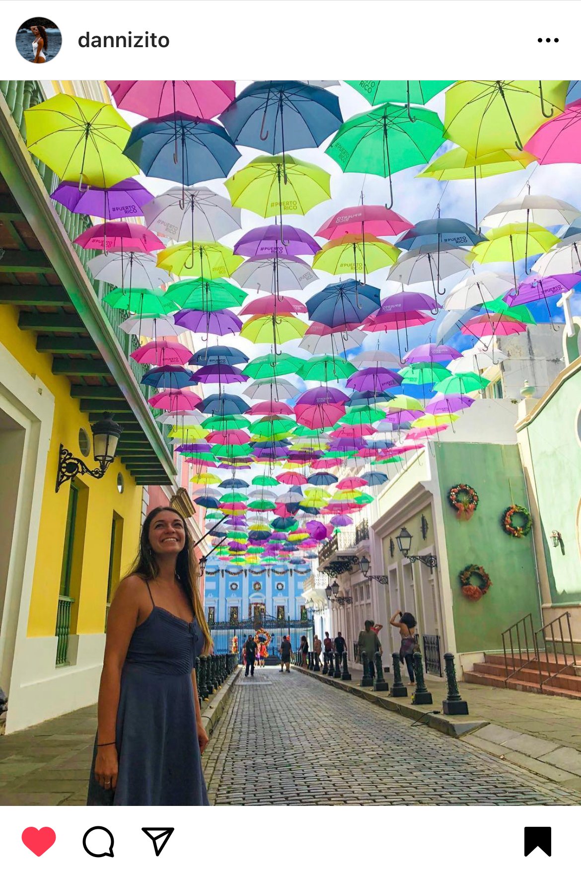 umbrella street in San Juan