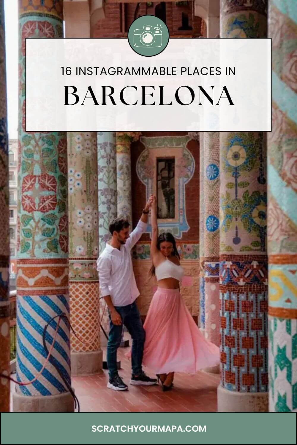 Best photo spots in Barcelona pin
