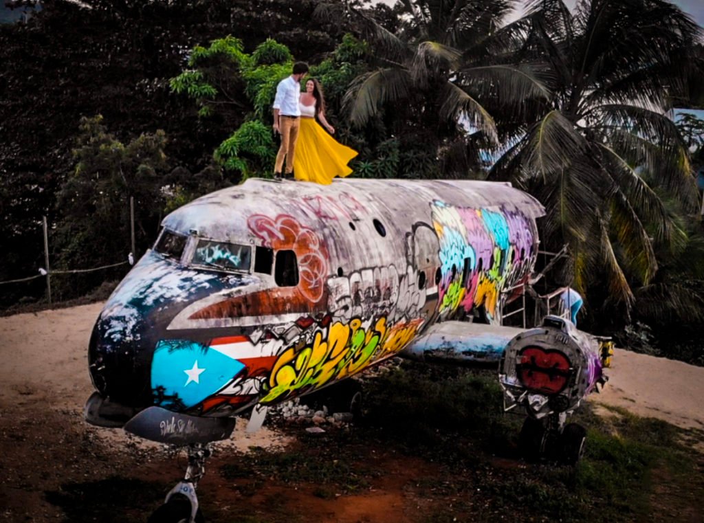 Abandoned airplane in Aguadilla, Puerto Rico