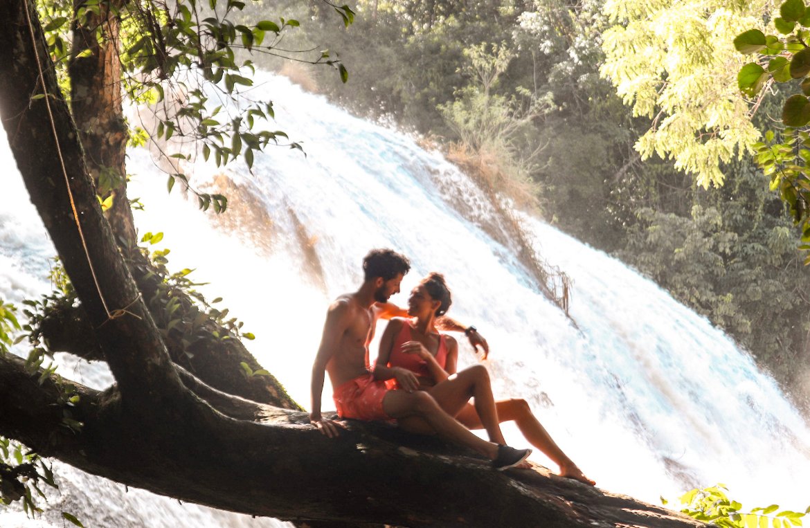 Aguas Azules, waterfalls in Mexico