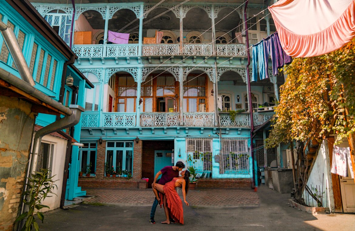 Blue Houses of Tbilisi, places to visit in Georgia