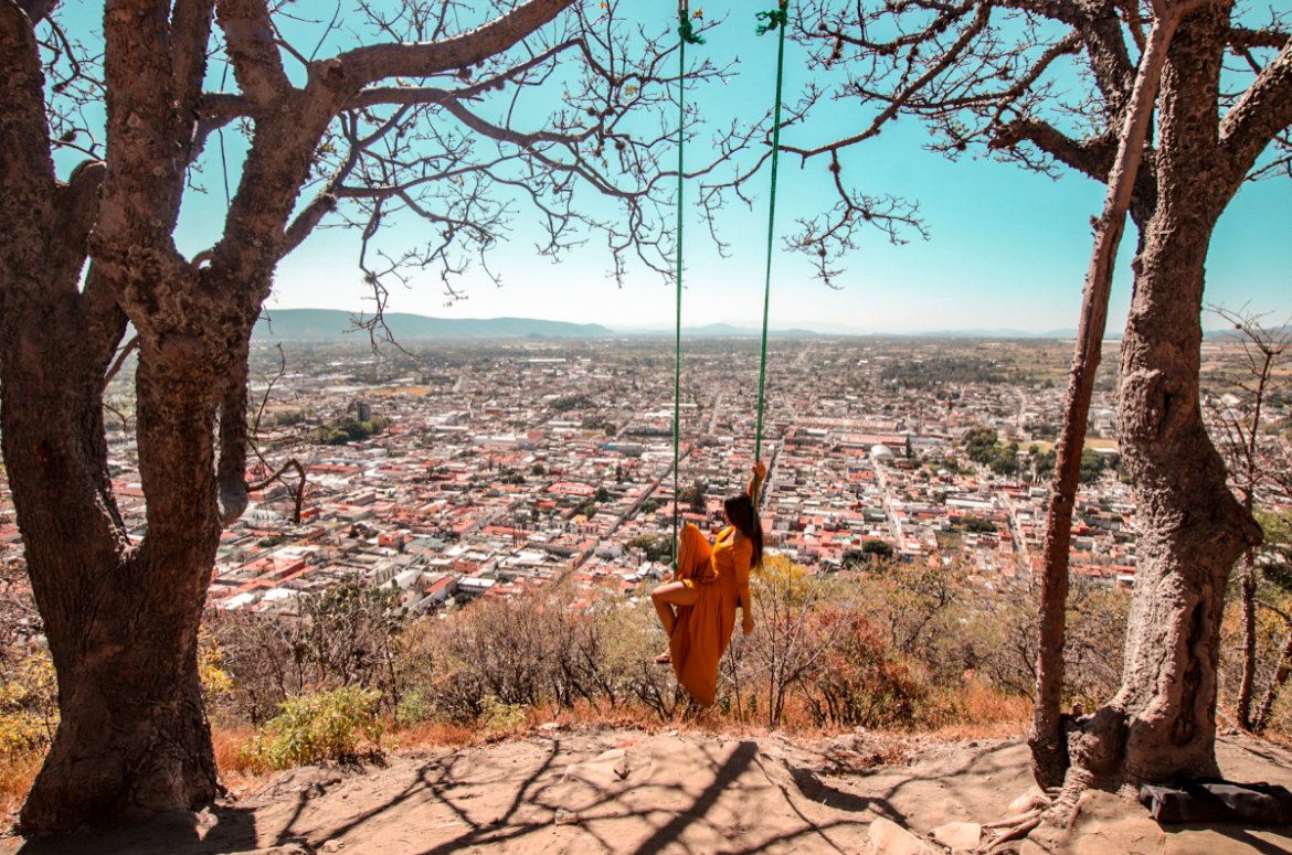 swing in Atlixco, day trips from Puebla, Mexico