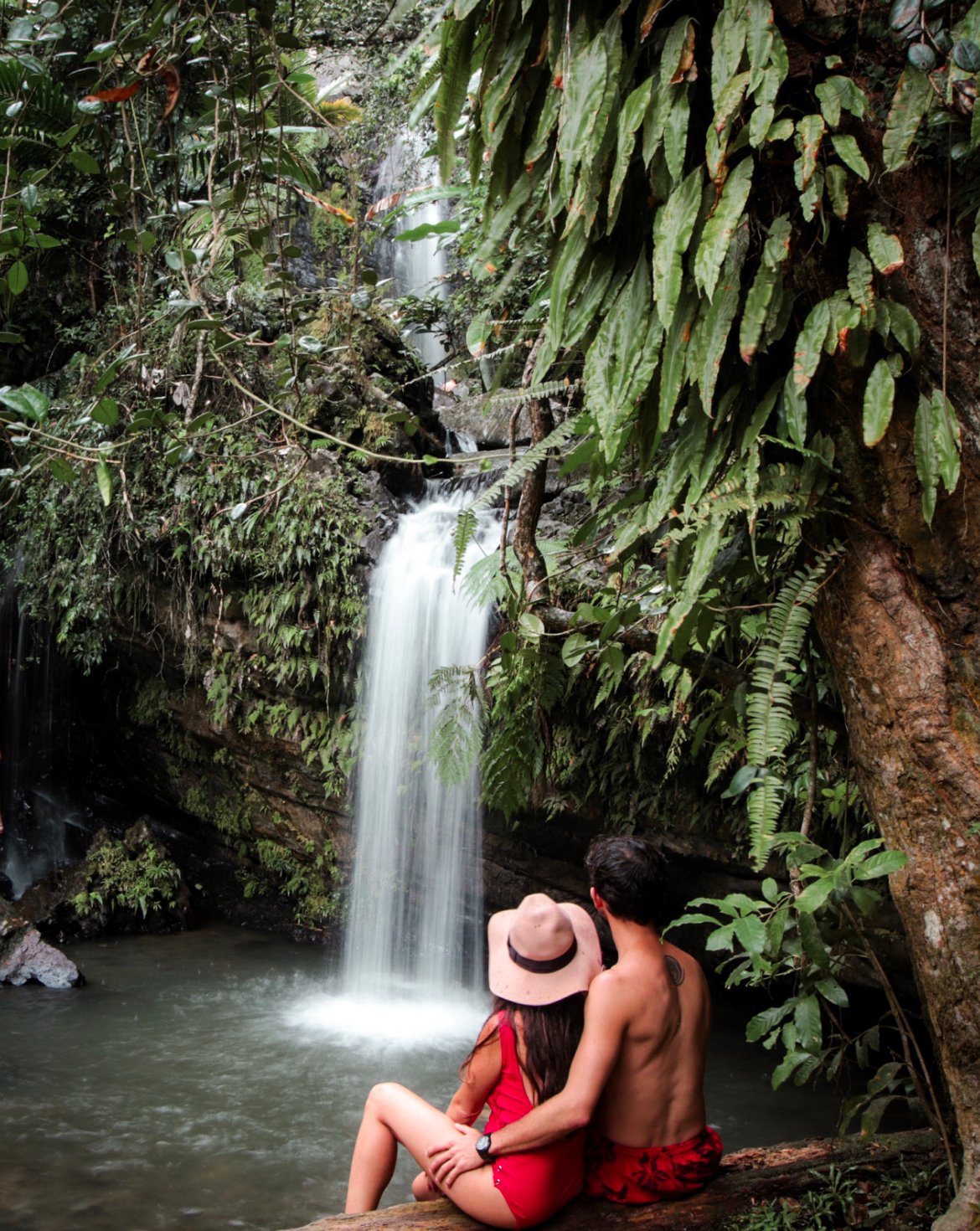 waterfalls in El Yunque, trip to San Juan Puerto Rico