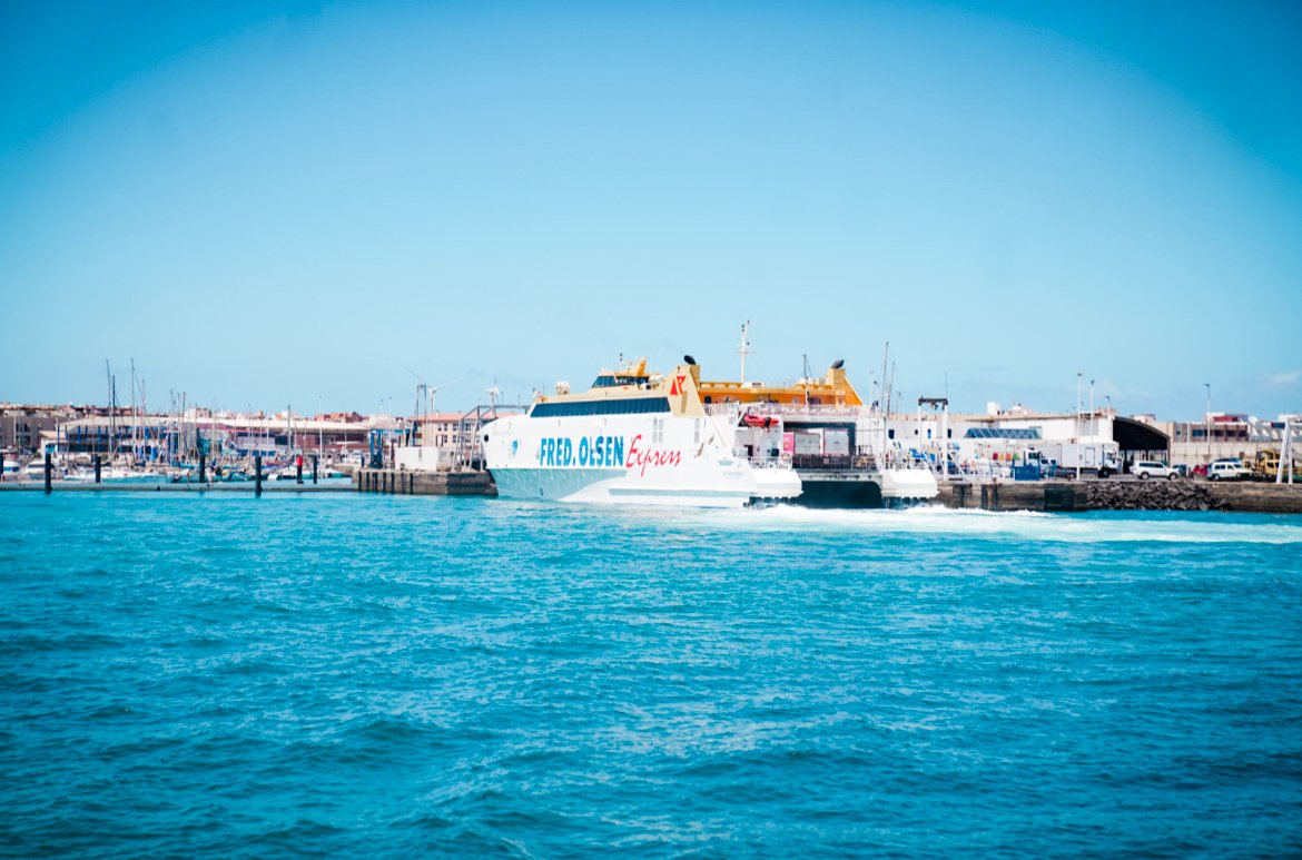 Ferries getting around the Canary Islands in Spain