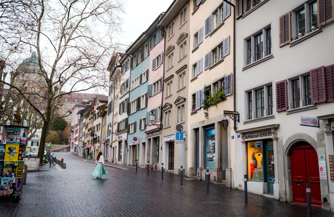 colorful streets of Zurich
