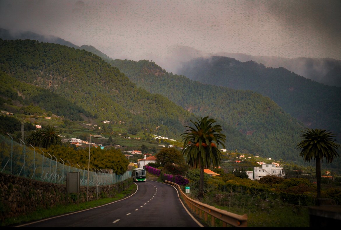 Driving in the island of La Palma