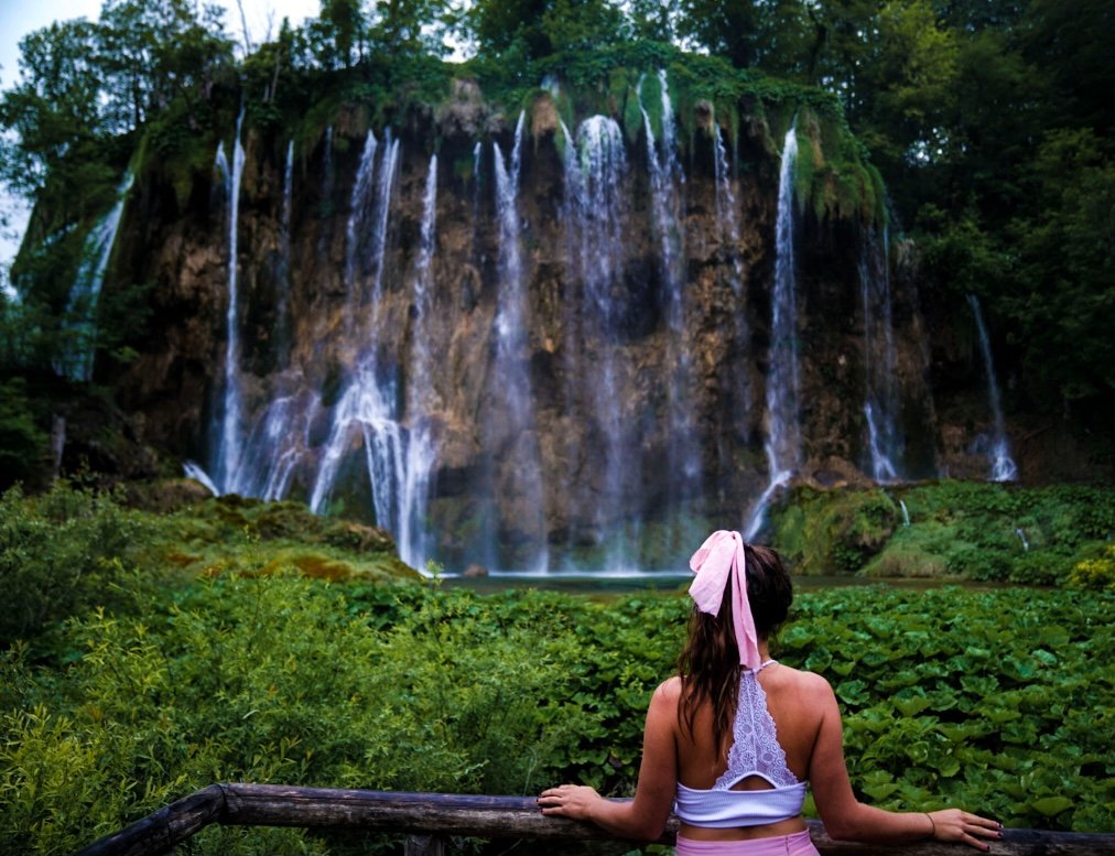 Plitvice Lakes in Croatia waterfall