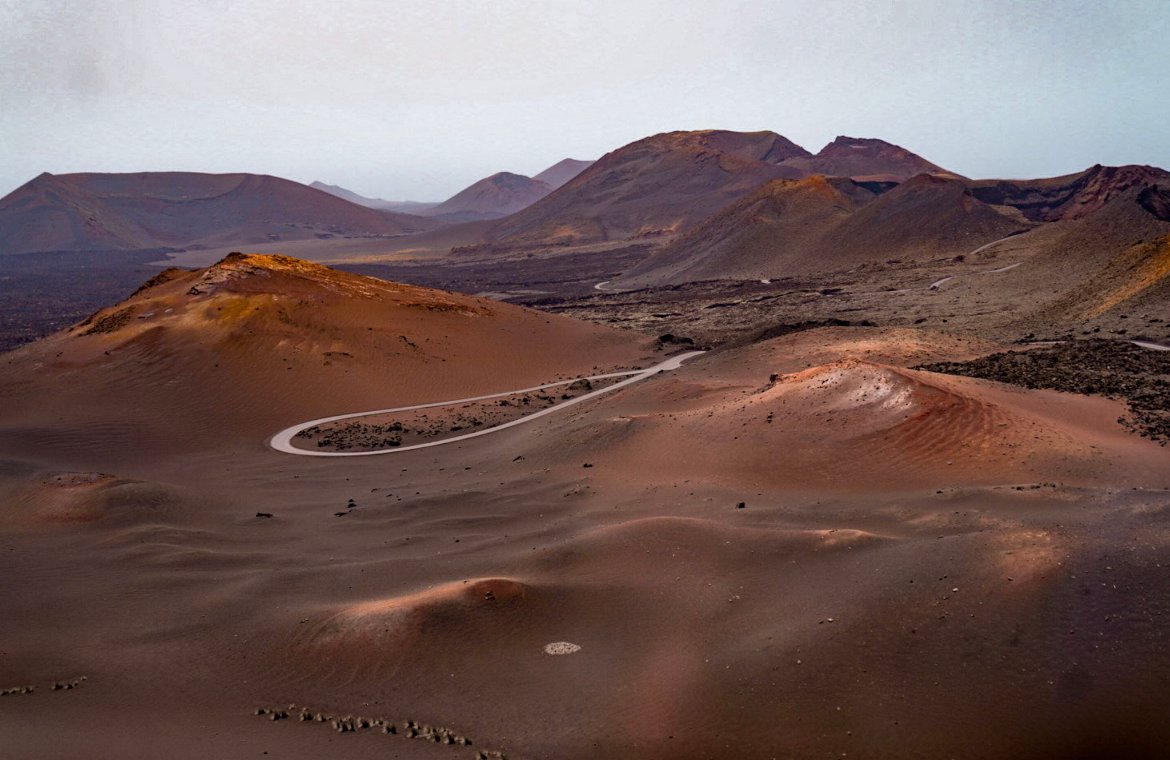 volcanoes in Lanzarote in the Canary Islands