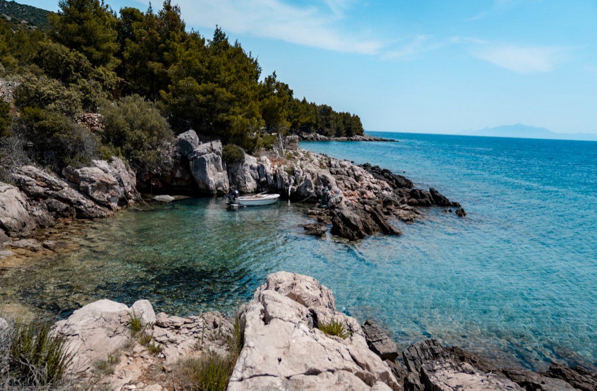 hidden beach in Hvar, Croatia