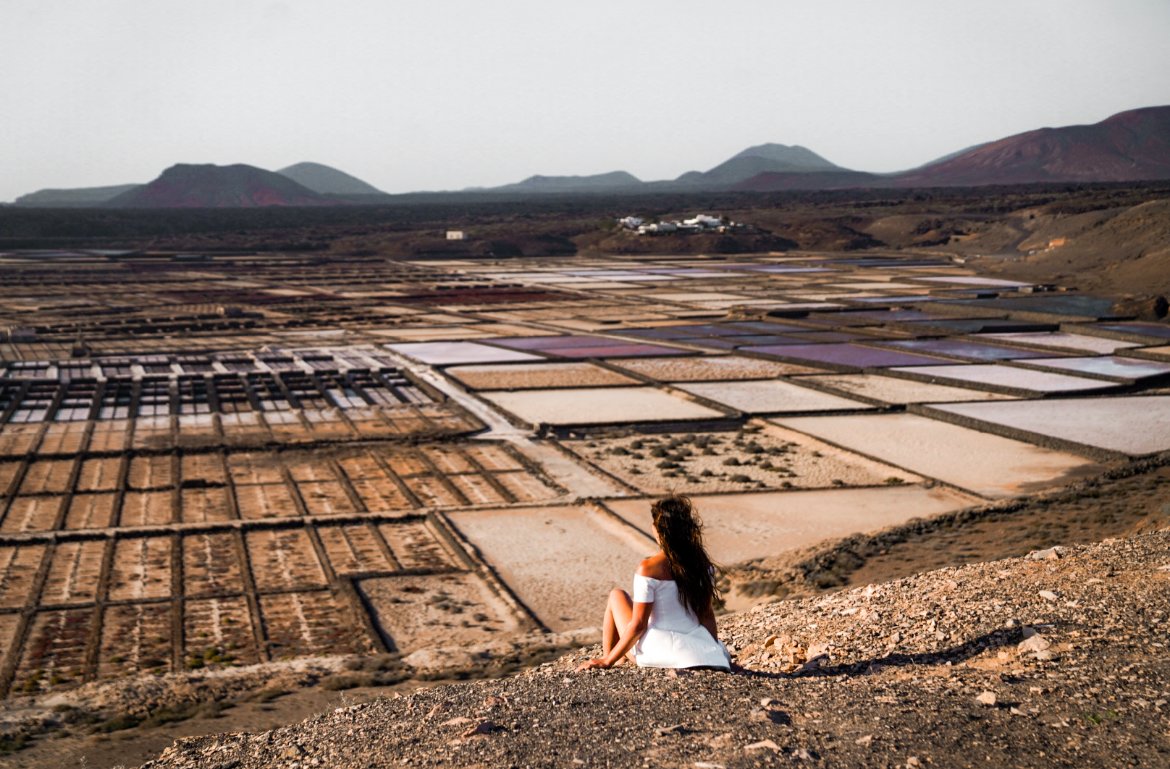 Salt ponds of Lanzarote in the Canary Islands