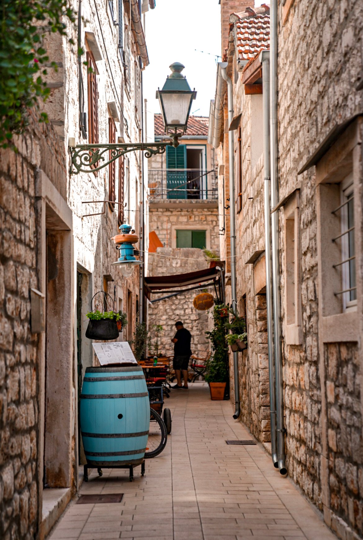 streets of Stari Grad in Hvar, Croatia